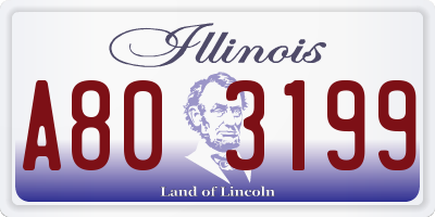IL license plate A803199