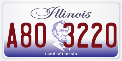 IL license plate A803220