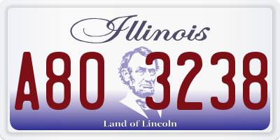 IL license plate A803238