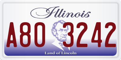 IL license plate A803242
