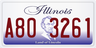 IL license plate A803261
