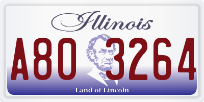 IL license plate A803264