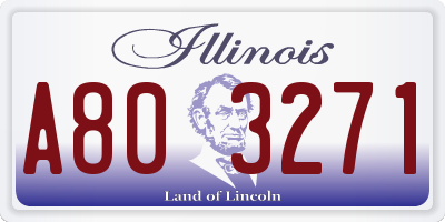 IL license plate A803271