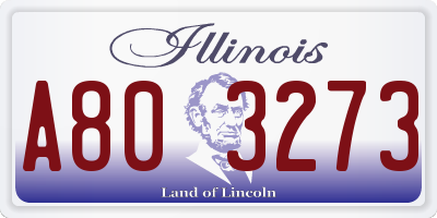 IL license plate A803273