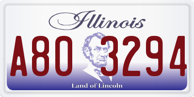 IL license plate A803294