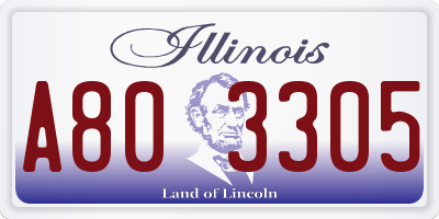 IL license plate A803305