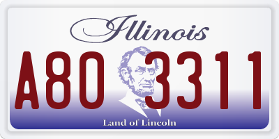 IL license plate A803311