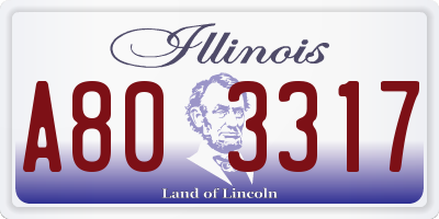 IL license plate A803317