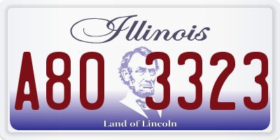 IL license plate A803323