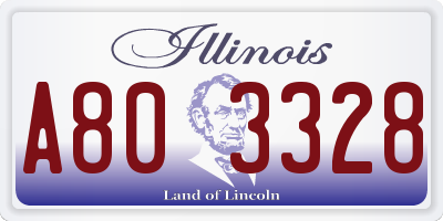 IL license plate A803328