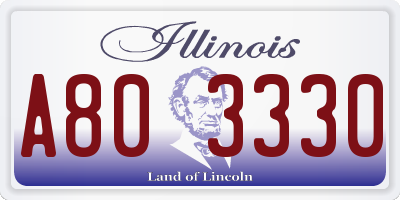 IL license plate A803330