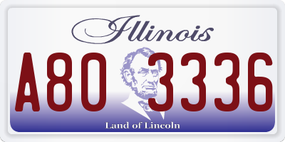 IL license plate A803336