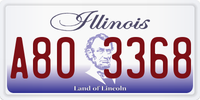 IL license plate A803368