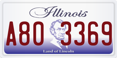 IL license plate A803369