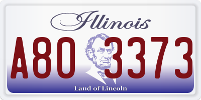IL license plate A803373