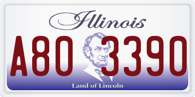 IL license plate A803390
