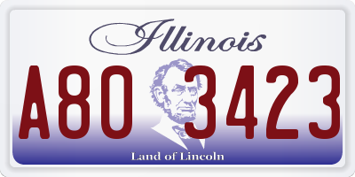 IL license plate A803423
