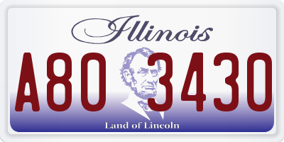 IL license plate A803430