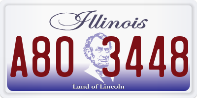 IL license plate A803448