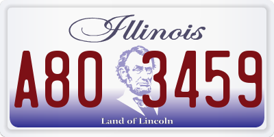 IL license plate A803459