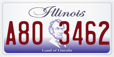 IL license plate A803462