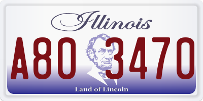 IL license plate A803470