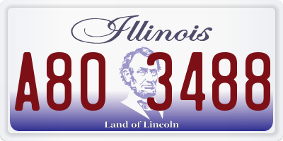 IL license plate A803488