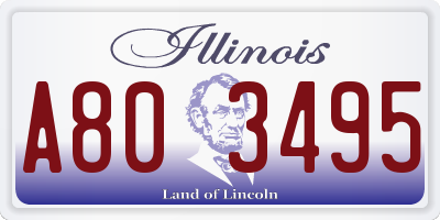 IL license plate A803495