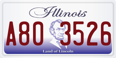 IL license plate A803526