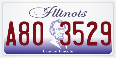 IL license plate A803529