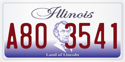 IL license plate A803541