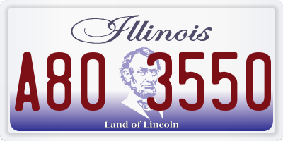 IL license plate A803550
