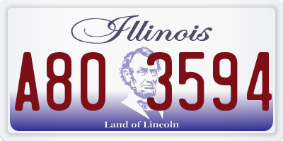 IL license plate A803594