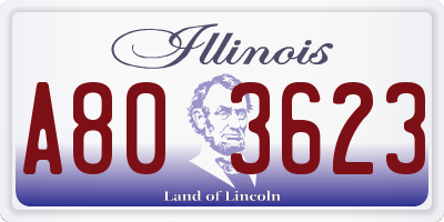 IL license plate A803623