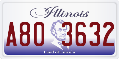 IL license plate A803632