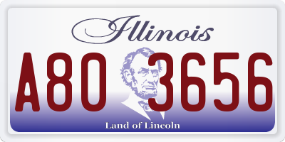 IL license plate A803656
