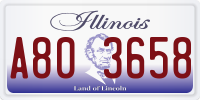 IL license plate A803658