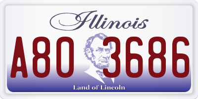 IL license plate A803686