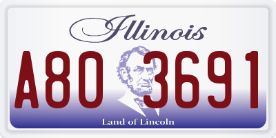 IL license plate A803691