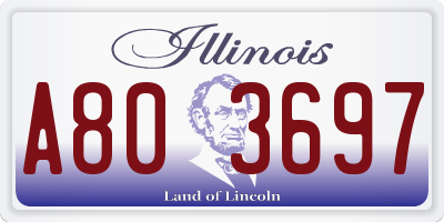 IL license plate A803697