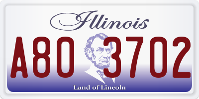 IL license plate A803702