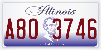 IL license plate A803746