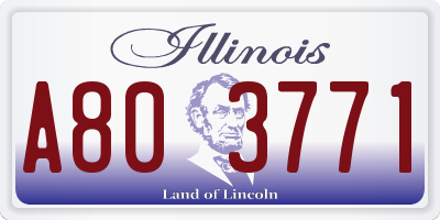 IL license plate A803771