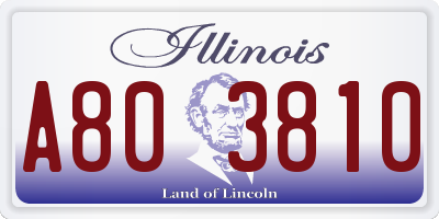 IL license plate A803810