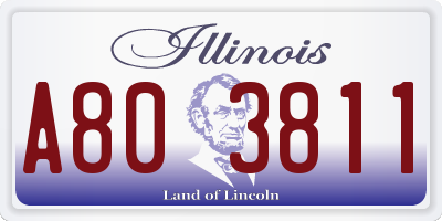 IL license plate A803811
