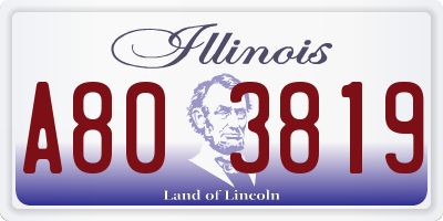IL license plate A803819
