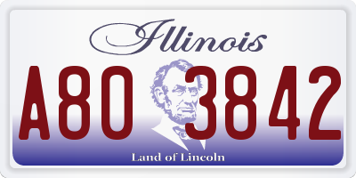 IL license plate A803842