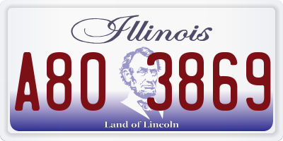 IL license plate A803869