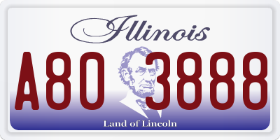 IL license plate A803888