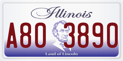 IL license plate A803890